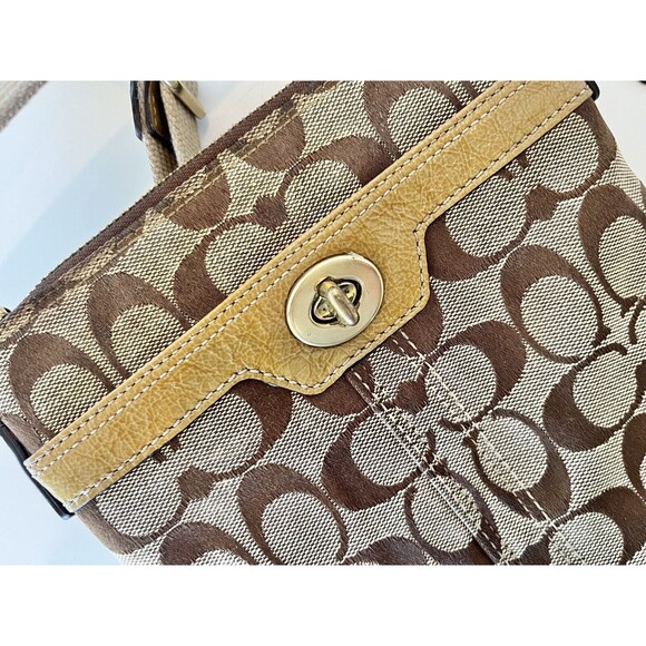 VTG Coach DO849-40688 Beige Hampton Signature Swingpack Crossbody Shoulder Bag - Picture 4 of 12